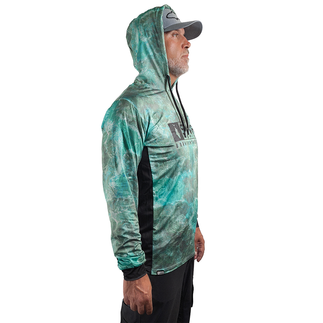 T-SHIRT TECNICA M/L AIRFLOW CON CAPPUCCIO LAGOON "FISHING WITH VITO"